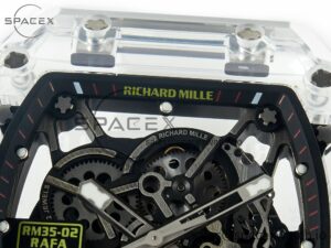 RM035 TRANSPARENT SONIC Best Edition Skeleton Dial on White Rubber Strap Clone RMUL2 V2 - Image 9