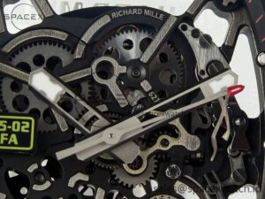 RM035 TRANSPARENT SONIC Best Edition Skeleton Dial on White Rubber Strap Clone RMUL2 V2 - Image 11
