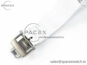 RM035 TRANSPARENT SONIC Best Edition Skeleton Dial on White Rubber Strap Clone RMUL2 V2 - Image 18