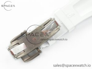 RM035 TRANSPARENT SONIC Best Edition Skeleton Dial on White Rubber Strap Clone RMUL2 V2 - Image 19