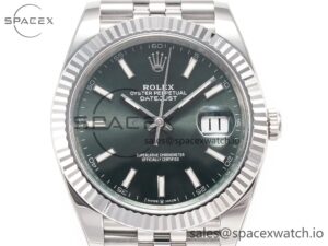 DateJust 41 126334 Clean 1:1 Best Edition 904 L Steel Mint Green Dial on Jubilee Bracelet VR 3235 - Image 2