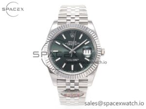 DateJust 41 126334 Clean 1:1 Best Edition 904 L Steel Mint Green Dial on Jubilee Bracelet VR 3235