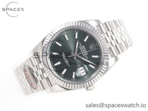 DateJust 41 126334 Clean 1:1 Best Edition 904 L Steel Mint Green Dial on Jubilee Bracelet VR 3235 - Image 7