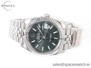 DateJust 41 126334 Clean 1:1 Best Edition 904 L Steel Mint Green Dial on Jubilee Bracelet VR 3235 - Image 8