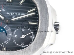 Nautilus 5712 SS PPF 1:1 Best Edition Blue Dial on Black Leather Strap A240 Super Clone V2 - Image 11