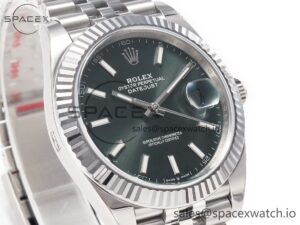 DateJust 41 126334 Clean 1:1 Best Edition 904 L Steel Mint Green Dial on Jubilee Bracelet VR 3235 - Image 3