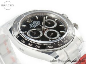 2023 Daytona 126500 AR+F 1:1 Best Edition 904L SS Case and Bracelet Black Dial SA4131 - Image 6