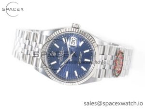 DateJust 36MM 126234 SS Clean 1:1 Best Edition Blue Fluted Dial on SS Jubilee Bracelet VR3235 - Image 8