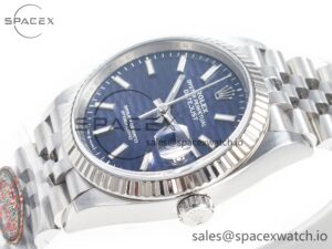 DateJust 36MM 126234 SS Clean 1:1 Best Edition Blue Fluted Dial on SS Jubilee Bracelet VR3235 - Image 5