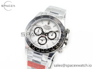 2023 Daytona 126500 AR+F 1:1 Best Edition 904L SS Case and Bracelet White Dial SA4131 - Image 4