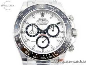 2023 Daytona 126500 AR+F 1:1 Best Edition 904L SS Case and Bracelet White Dial SA4131 - Image 2