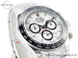 2023 Daytona 126500 AR+F 1:1 Best Edition 904L SS Case and Bracelet White Dial SA4131 - Image 3