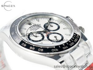 2023 Daytona 126500 AR+F 1:1 Best Edition 904L SS Case and Bracelet White Dial SA4131 - Image 6