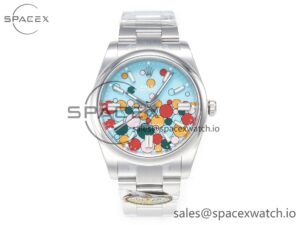 Oyster Perpetual 41mm 124300 Clean 1:1 Best Edition 904L Steel Balloon Dial on SS Bracelet VR3230