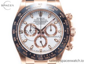 Daytona 116515 Clean 1:1 Best Edition 904L Steel RG White Dial on Oysterflex Strap SA4130 - Image 2