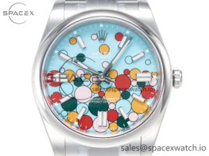 Oyster Perpetual 41mm 124300 Clean 1:1 Best Edition 904L Steel Balloon Dial on SS Bracelet VR3230 - Image 2
