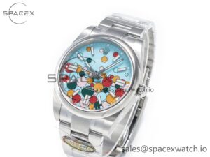 Oyster Perpetual 41mm 124300 Clean 1:1 Best Edition 904L Steel Balloon Dial on SS Bracelet VR3230 - Image 4