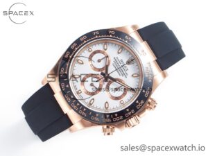 Daytona 116515 Clean 1:1 Best Edition 904L Steel RG White Dial on Oysterflex Strap SA4130 - Image 7