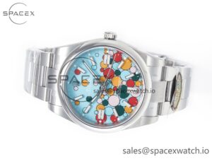 Oyster Perpetual 41mm 124300 Clean 1:1 Best Edition 904L Steel Balloon Dial on SS Bracelet VR3230 - Image 8