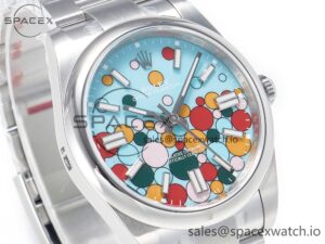 Oyster Perpetual 41mm 124300 Clean 1:1 Best Edition 904L Steel Balloon Dial on SS Bracelet VR3230 - Image 3
