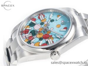 Oyster Perpetual 41mm 124300 Clean 1:1 Best Edition 904L Steel Balloon Dial on SS Bracelet VR3230 - Image 5