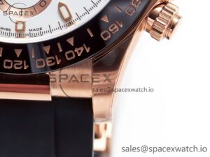 Daytona 116515 Clean 1:1 Best Edition 904L Steel RG White Dial on Oysterflex Strap SA4130 - Image 13