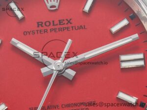 Oyster Perpetual 36mm 126000 Clean 1:1 Best Edition 904L Steel Red Dial on SS Bracelet VR3230 - Image 9