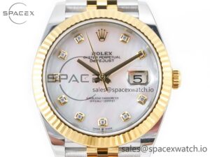 Datejust 126331 41mm 904L SS/YG Clean 1:1 Best Edition MOP Diamond Dial on Jubilee Bracelet VR3235 - Image 2