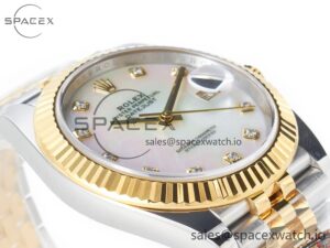 Datejust 126331 41mm 904L SS/YG Clean 1:1 Best Edition MOP Diamond Dial on Jubilee Bracelet VR3235 - Image 6