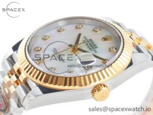 Datejust 126331 41mm 904L SS/YG Clean 1:1 Best Edition MOP Diamond Dial on Jubilee Bracelet VR3235 - Image 5
