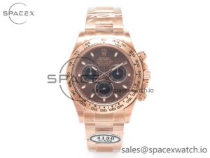 Daytona 116505 RG Clean 1:1 Best Edition Brown Stick Dial on RG Bracelet A4130