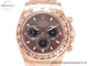 Daytona 116505 RG Clean 1:1 Best Edition Brown Stick Dial on RG Bracelet A4130 - Image 2