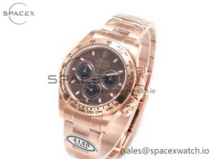 Daytona 116505 RG Clean 1:1 Best Edition Brown Stick Dial on RG Bracelet A4130 - Image 4