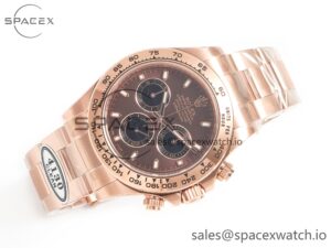 Daytona 116505 RG Clean 1:1 Best Edition Brown Stick Dial on RG Bracelet A4130 - Image 7