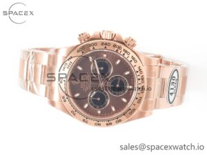 Daytona 116505 RG Clean 1:1 Best Edition Brown Stick Dial on RG Bracelet A4130 - Image 8