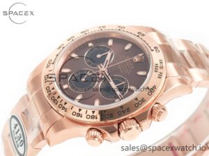 Daytona 116505 RG Clean 1:1 Best Edition Brown Stick Dial on RG Bracelet A4130 - Image 5