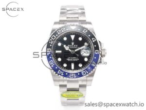 GMT-Master II 126710 BLNR Clean Black/Blue Ceramic 904L Steel Best Edition on Oyster Bracelet DD3285 CHS