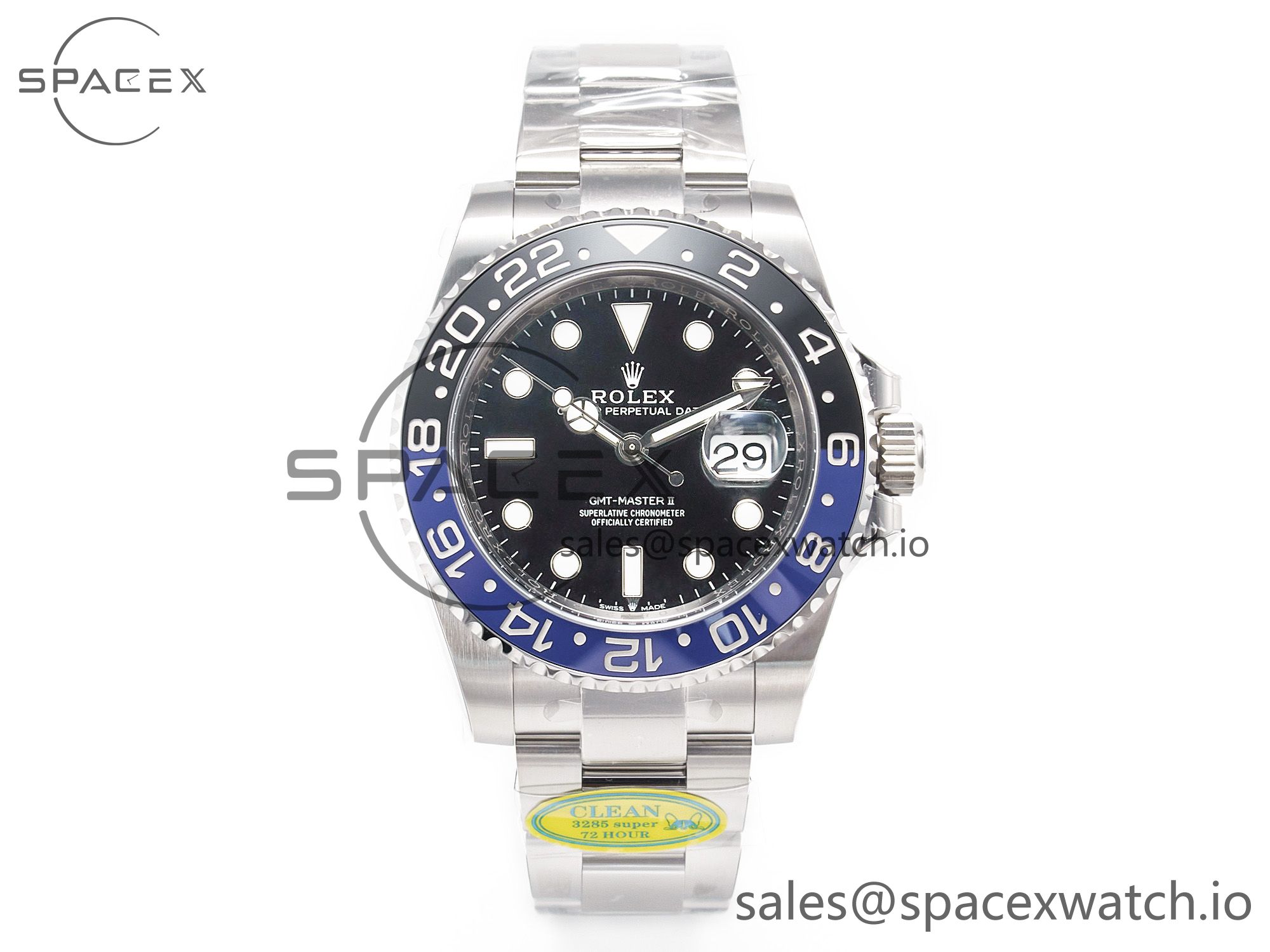 IMG_0500 拷贝 GMT-Master II 126710 BLNR Clean Black/Blue Ceramic 904L Steel Best Edition on Oyster Bracelet DD3285 CHS - Image 1