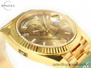 DayDate 40 228238 ARF 904L Steel Gold Stick Dial on President Bracelet VR3255 - Image 6
