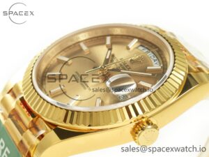 DayDate 40 228238 ARF 904L Steel Gold Stick Dial on President Bracelet VR3255 - Image 5
