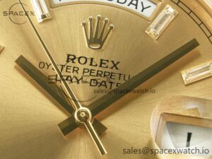 Day Date 40 228238 ARF 904L Steel YG Crystal Diamonds Bezel on President Bracelet VR3255 - Image 9