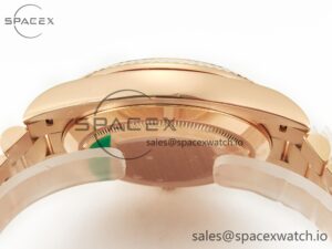 Day Date 40 228235 ARF 904L Steel Brown Crystal Diamonds Bezel on President Bracelet VR3255 - Image 13