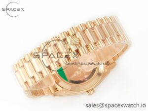 Day Date 40 228235 ARF 904L Steel Brown Crystal Diamonds Bezel on President Bracelet VR3255 - Image 15
