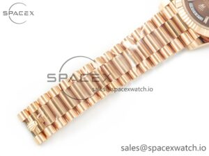 Day Date 40 228235 ARF 904L Steel Brown Crystal Diamonds Bezel on President Bracelet VR3255 - Image 26