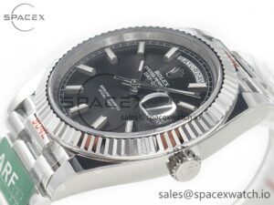 Day Date 40 228239 ARF 904L Steel Grey Stick Dial on President Bracelet VR3255 - Image 5