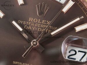 Day Date 40 228235 ARF 904L Steel Brown Stick Dial on President Bracelet VR3255 - Image 9