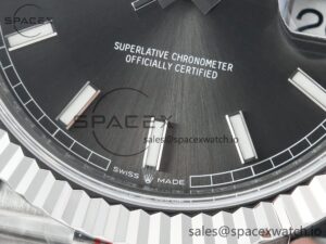 Day Date 40 228239 ARF 904L Steel Grey Stick Dial on President Bracelet VR3255 - Image 11