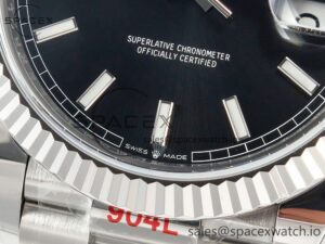 Day Date 40 228239 ARF 904L Steel Black Dial on President Bracelet VR3255 - Image 11