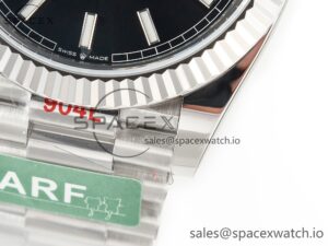 Day Date 40 228239 ARF 904L Steel Black Dial on President Bracelet VR3255 - Image 12