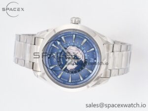 Aqua Terra 150M 43mm Worldtimer 24 VSF 1:1 Best Edition Summer Blue Dial on SS Bracelet A8938 Super Clone - Image 8